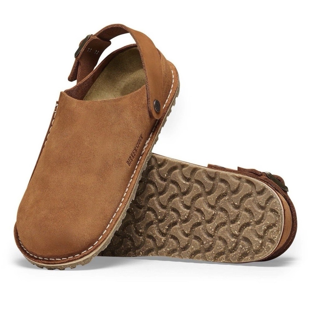 Birkenstock Lutry Clogs Men 44 M11 Mink Suede Convertible Backstrap Brown NEW